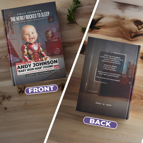 Personalized Baby Iron Man Notebook – Custom Superhero Journal with Photo & Name